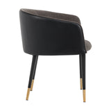 Fabric & Leather Dining Armchair by Splendido Asher Dining Chair, alternate view 9