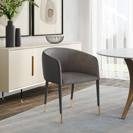 Fabric & Leather Dining Armchair by Splendido Asher Dining Chair, alternate view 8