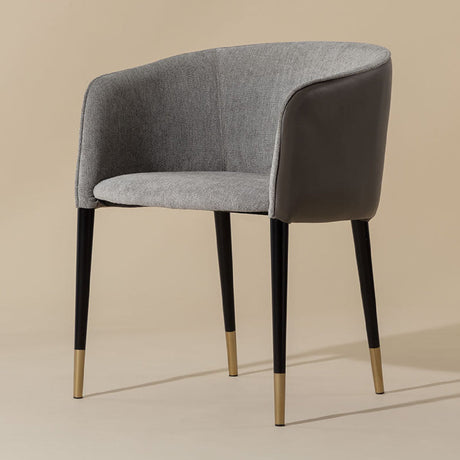 Fabric & Leather Dining Armchair by Splendido Asher Dining Chair, alternate view 11
