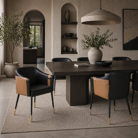 Leather-Inspired Dining Chair by Splendido Carter, alternate view 2