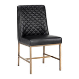Diamond-Stitched Leather-Inspired Dining Chairs (2) by Splendido Leighland, alternate view 15