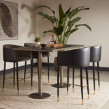 Gray Fabric & Leather Bar Stool by Splendido Asher Barstool, alternate view 2