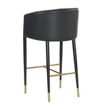 Gray Fabric & Leather Bar Stool by Splendido Asher Barstool, alternate view 4