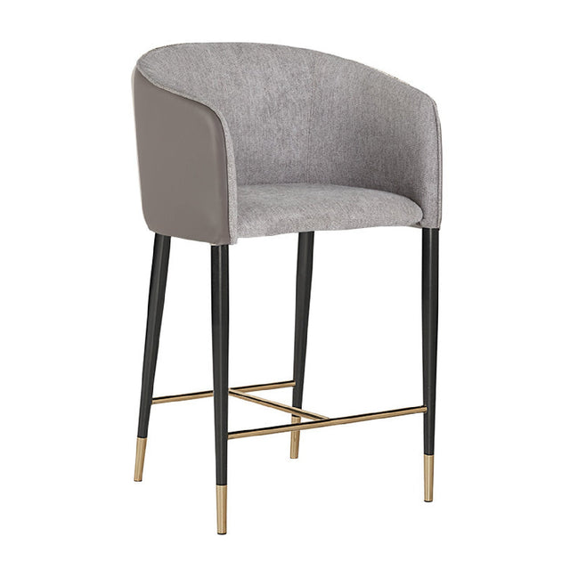 Taupe Leather Counter Stool by Splendido Asher