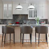 Taupe Leather Counter Stool by Splendido Asher, alternate view 2