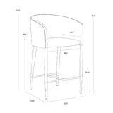 Taupe Leather Counter Stool by Splendido Asher, alternate view 8