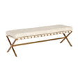 Button Tufted Leather Bench by Splendido Kenji