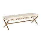 Button Tufted Leather Bench by Splendido Kenji