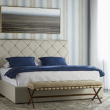 Button Tufted Leather Bench by Splendido Kenji, alternate view 2