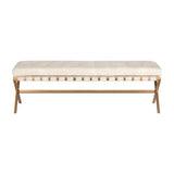Button Tufted Leather Bench by Splendido Kenji, alternate view 3