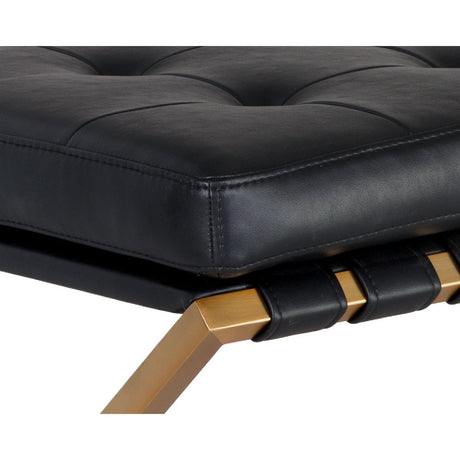 Button Tufted Leather Bench by Splendido Kenji, alternate view 14