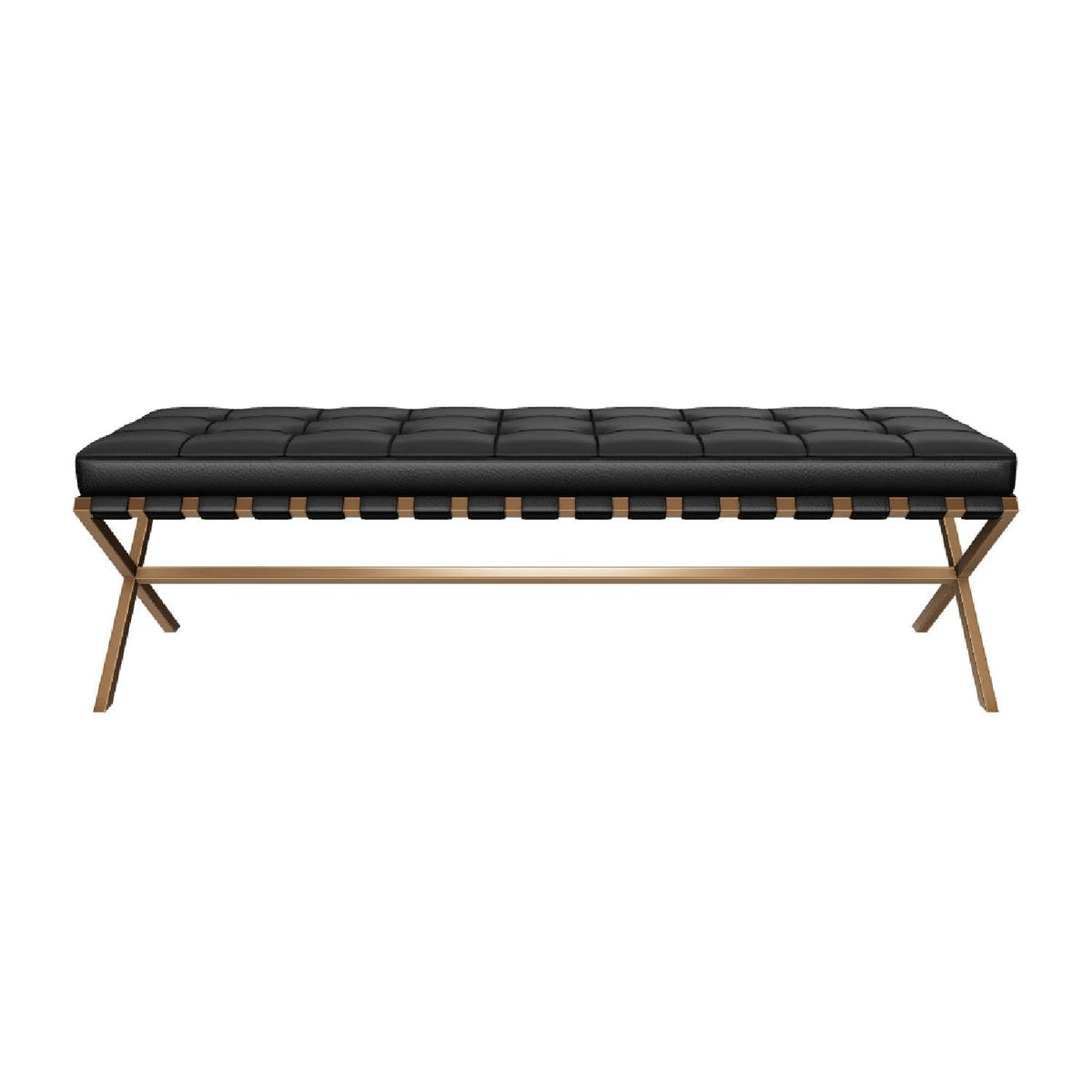Button Tufted Leather Bench by Splendido Kenji, alternate view 15