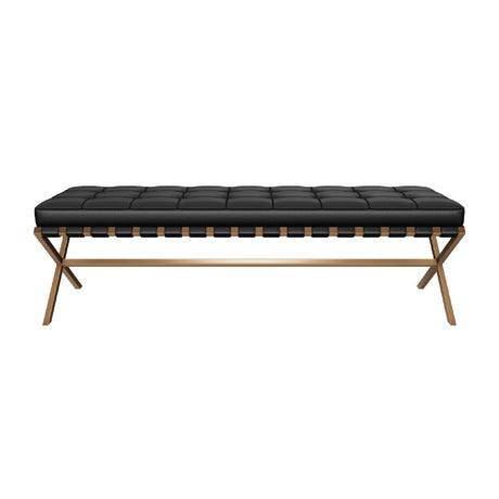 Button Tufted Leather Bench by Splendido Kenji, alternate view 15
