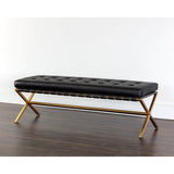 Button Tufted Leather Bench by Splendido Kenji, alternate view 16