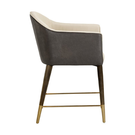 Cream Leather Dining Armchair by Splendido Kylin Dining Chair, alternate view 4