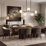 Cream Leather Dining Armchair by Splendido Kylin Dining Chair, alternate view 13