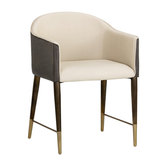 Cream Leather Dining Armchair by Splendido Kylin Dining Chair