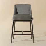 Gray Leather Seat Counter Stool by Splendido Dalary, alternate view 3