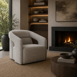 Fabric Upholstered Swivel Lounge Chair by Splendido Kendrick Accent Chair, alternate view 2