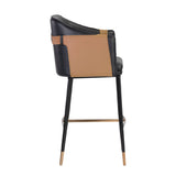Two-Toned Leather Bar Stool by Splendido Carter Barstool, alternate view 11