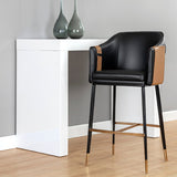 Two-Toned Leather Bar Stool by Splendido Carter Barstool, alternate view 10