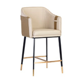 Two-Toned Leather Counter Stool by Splendido Carter