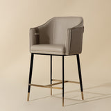Two-Toned Leather Counter Stool by Splendido Carter, alternate view 6