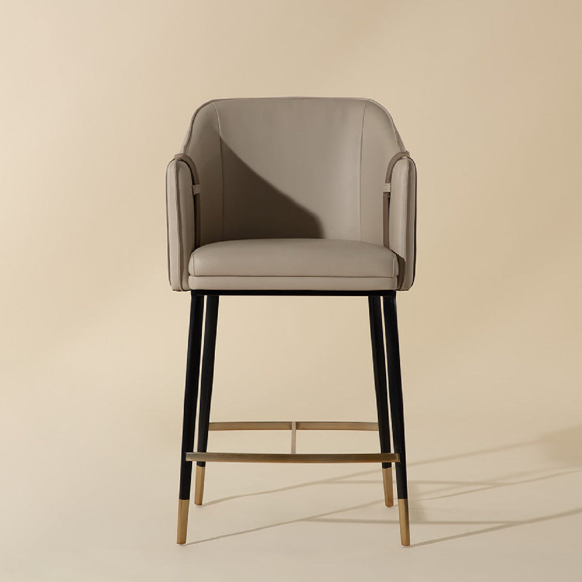 Two-Toned Leather Counter Stool by Splendido Carter, alternate view 7