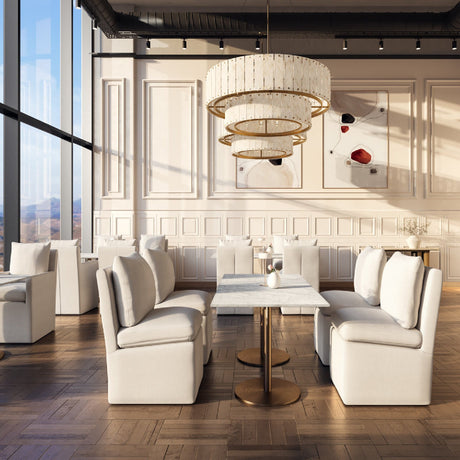 Linen Wheeled Dining Chair by Splendido Glenrose, alternate view 2