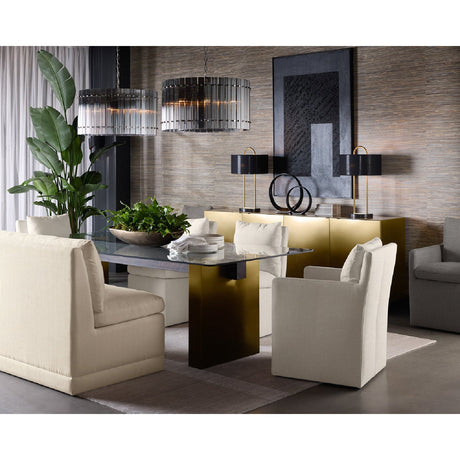 Linen Wheeled Dining Chair by Splendido Glenrose, alternate view 12