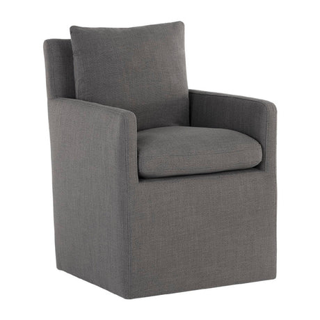 Linen Wheeled Dining Chair by Splendido Glenrose, alternate view 13