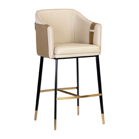 Two-Toned Leather Bar Stool by Splendido Carter Barstool
