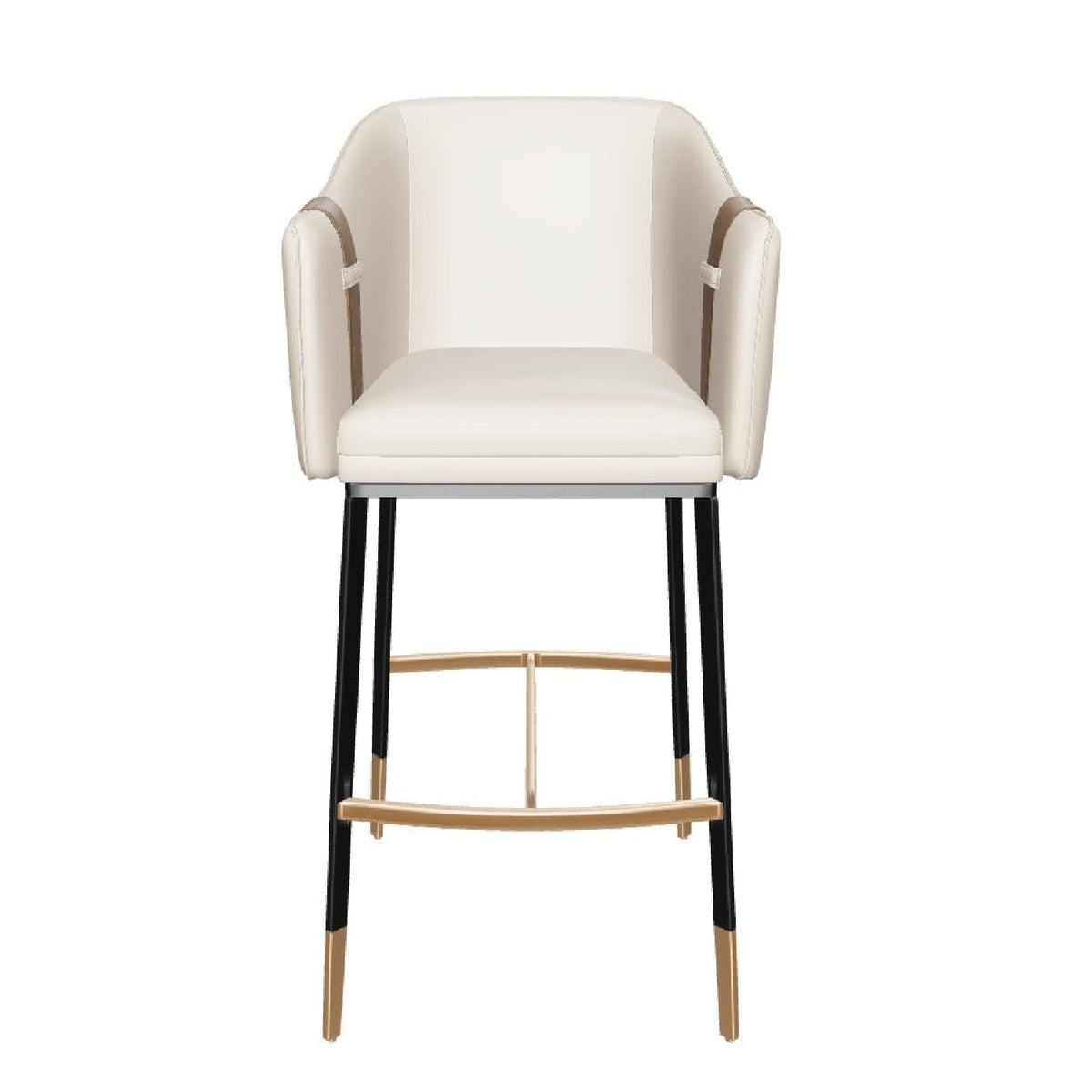 Two-Toned Leather Bar Stool by Splendido Carter Barstool, alternate view 3