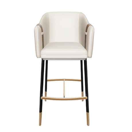 Two-Toned Leather Bar Stool by Splendido Carter Barstool, alternate view 3