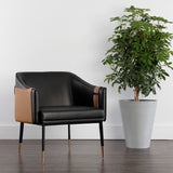 Two-Toned Leather Lounge Chair by Splendido Carter Accent Chair, alternate view 11