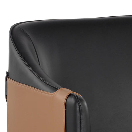 Two-Toned Leather Lounge Chair by Splendido Carter Accent Chair, alternate view 18