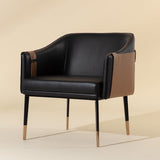 Two-Toned Leather Lounge Chair by Splendido Carter Accent Chair, alternate view 16