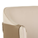 Two-Toned Leather Lounge Chair by Splendido Carter Accent Chair, alternate view 7