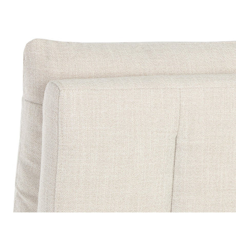 White Linen Wheeled Dining Chair by Splendido Glenrose, alternate view 6