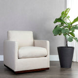 Track-Armed Swivel Lounge Chair by Splendido Portman Accent Chair, alternate view 2