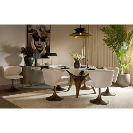 Pedestal Swivel Dining Chair by Splendido Simone, alternate view 10