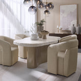 Fabric Upholstered Wheel Dining Armchair by Splendido Kendrick Dining Chair, alternate view 2