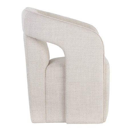 Fabric Upholstered Wheel Dining Armchair by Splendido Kendrick Dining Chair, alternate view 4