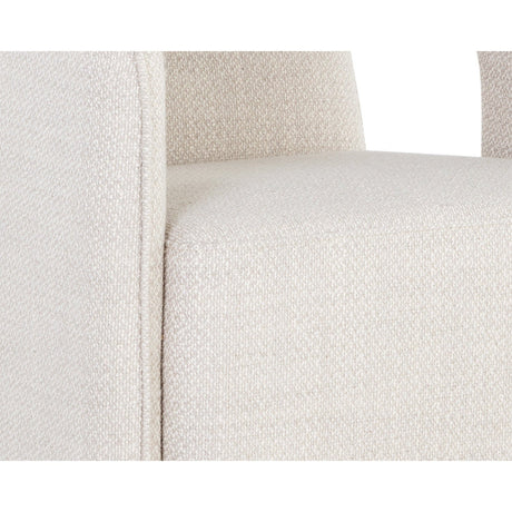 Fabric Upholstered Wheel Dining Armchair by Splendido Kendrick Dining Chair, alternate view 6