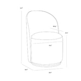 Fabric Swivel Dining Chair by Splendido Cavoli, alternate view 20