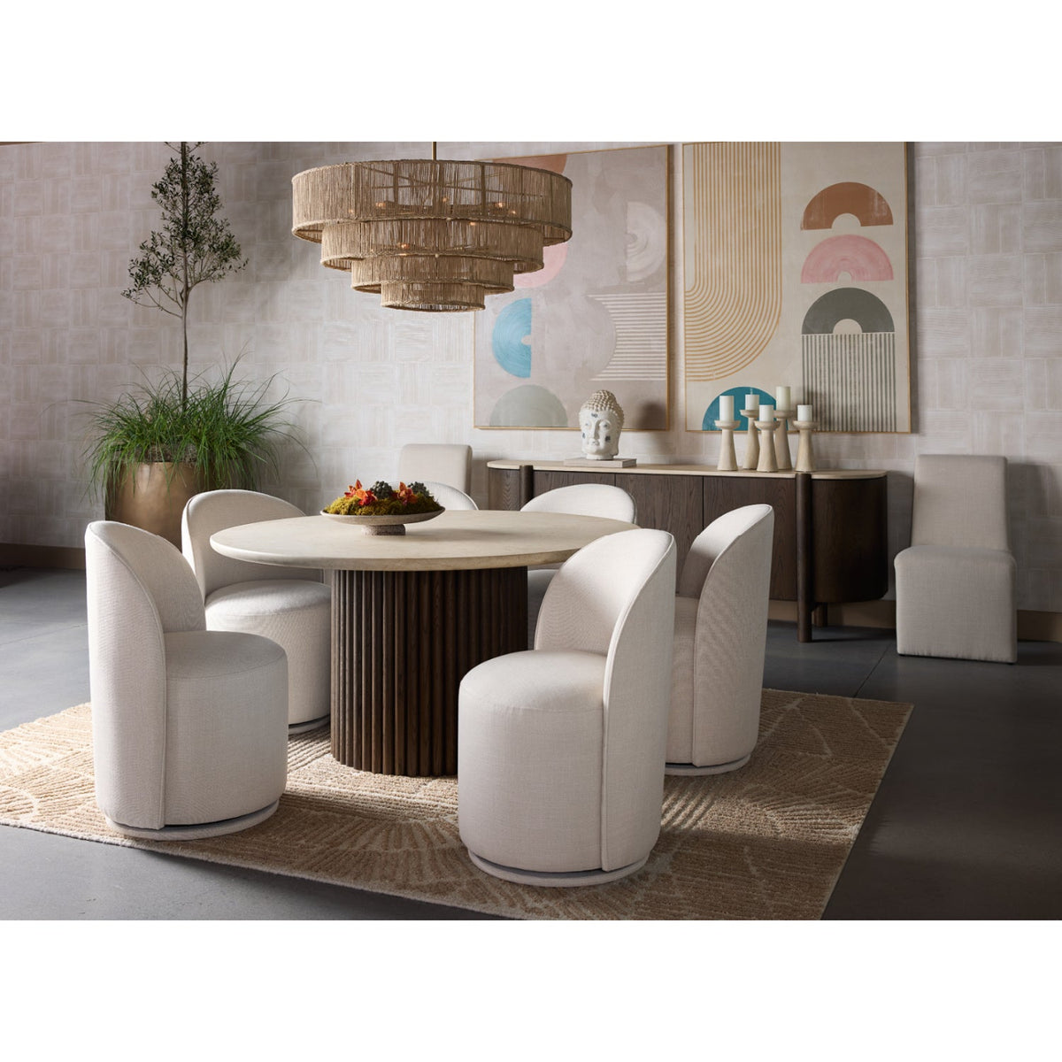 Fabric Swivel Dining Chair by Splendido Cavoli, alternate view 21