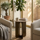Gray Marble Round End Table by Splendido Orlo Side Table, alternate view 2