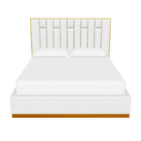 Channeled Cream King Bed by Splendido Nemu