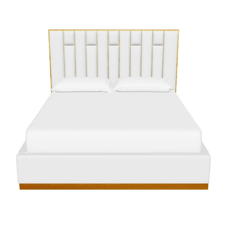 Channeled Cream King Bed by Splendido Nemu