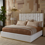 Channeled Cream King Bed by Splendido Nemu, alternate view 2